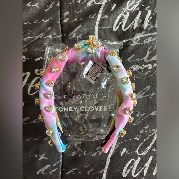 Lele Sadoughi x Stoney Clover Lane Limited Edition Tie Dye Jeweled Headband - Picture 2 of 6